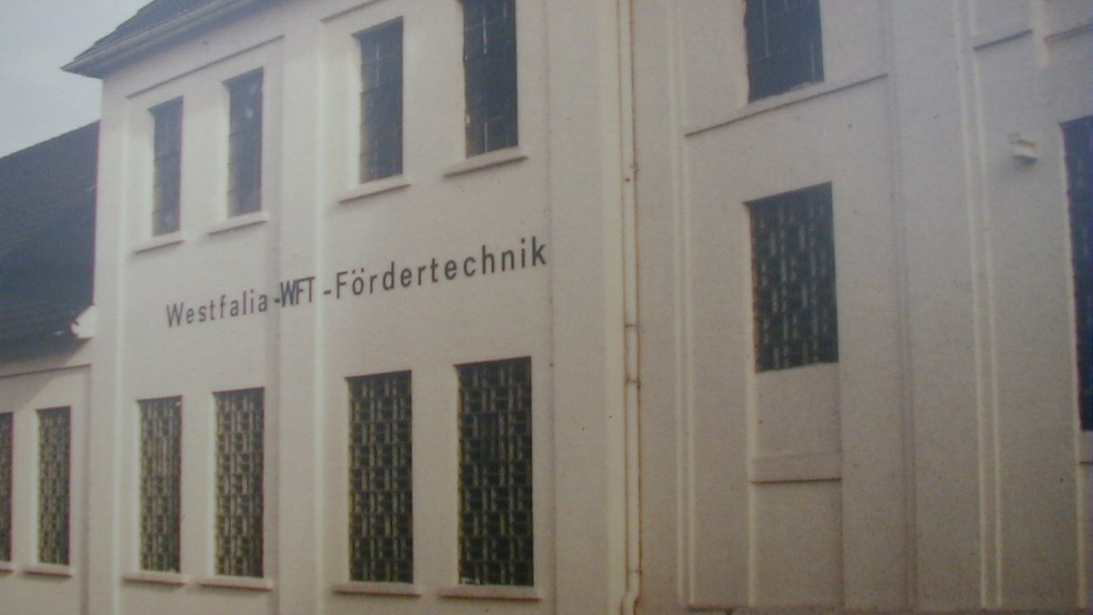 Former company headquarters with the old company name Westfalia Fördertechnik WTF, Borgholzhausen